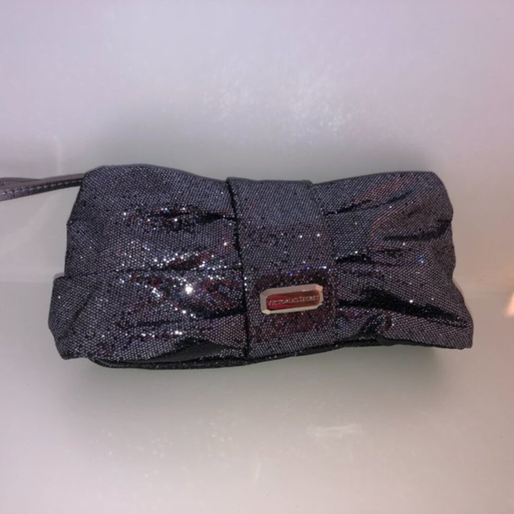 Victoria's Secret Glam Purple Silver Clutch Purse